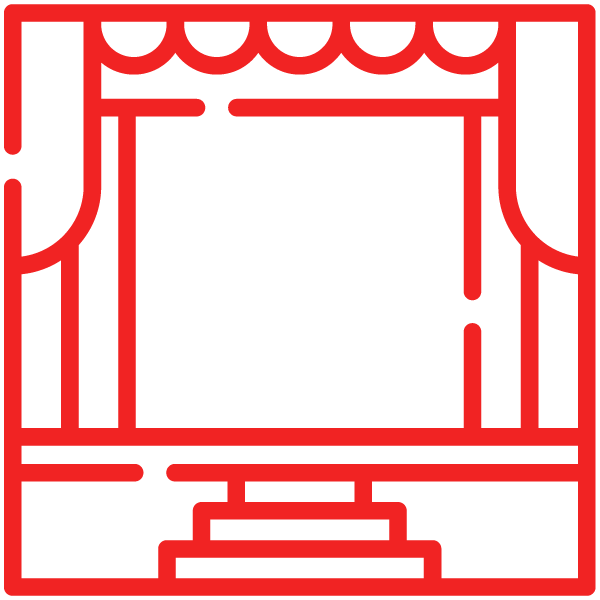 Icono de escenario teatral