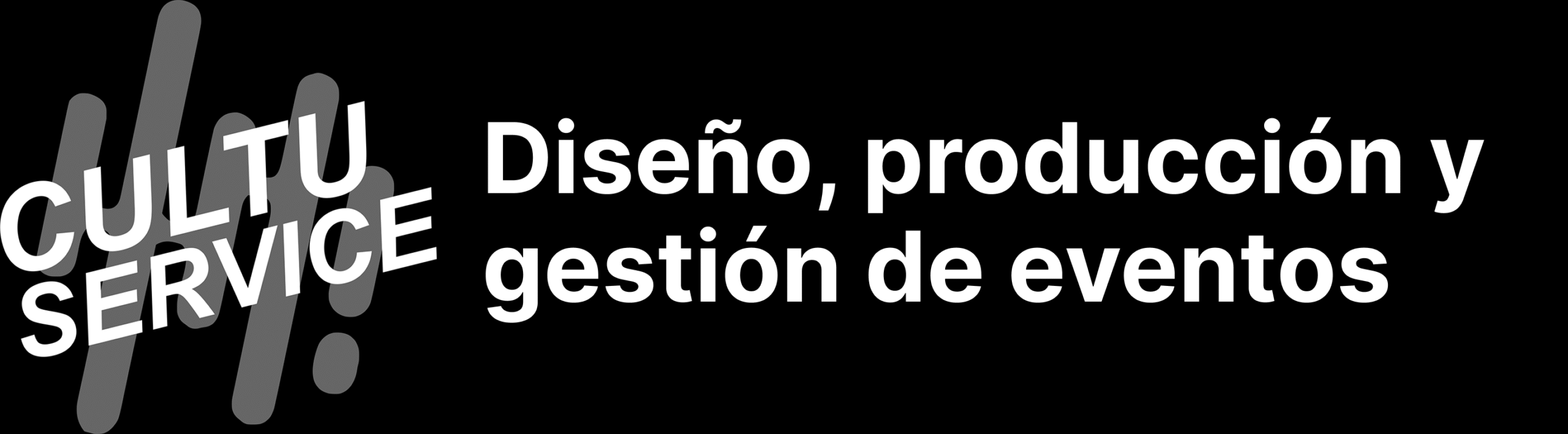 Texto gráfico sobre diseño, producción y gestión de eventos